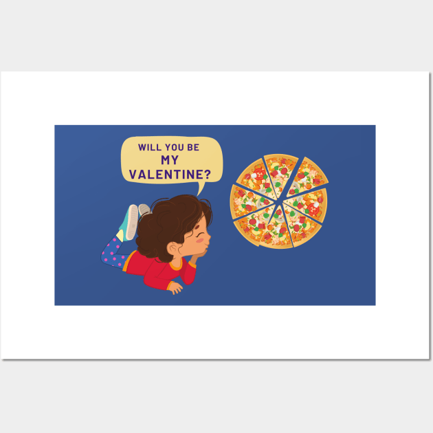 Will You Be My Valentine? Valentines Day Humor, Gift for Singles Wall Art by ViralAlpha